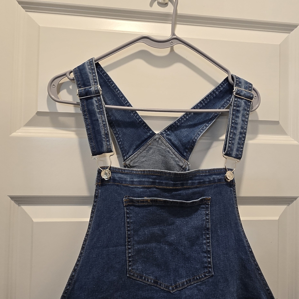 Women's Blue Denim Overalls - Picture 4 of 12
